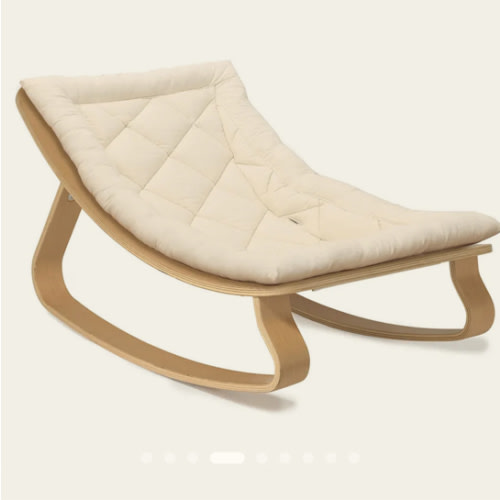 LEVO Baby Rocker in natural wood & organic milk – Charlie Crane Paris
