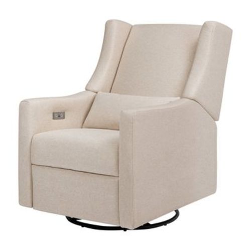 Babyletto Kiwi Glider Power Recliner With Electronic Control And Usb - Olive Boucle/light Wood Base