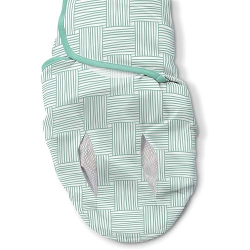SwaddleMe Luxe Perfect Temp Swaddle with 100% Organic Cotton - Small/Medium, 1 Pack, Basket Weave, 0-3 Months