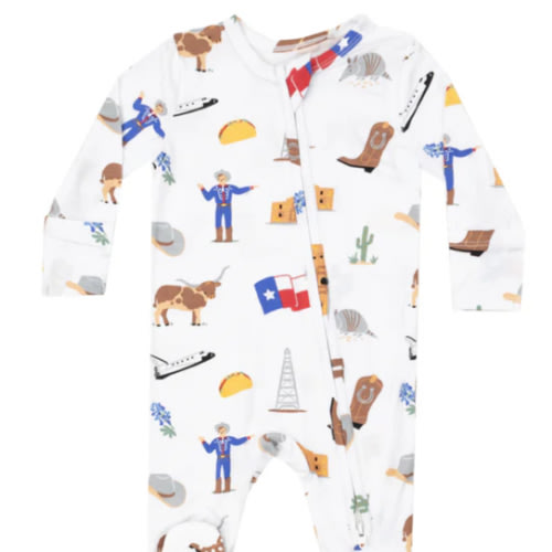 Texas- 2 Way Zipper Footie - Angel Dear