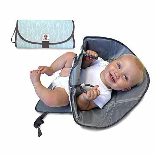 SnoofyBee Portable Clean Hands Changing Pad. 3-in-1 Diaper Clutch