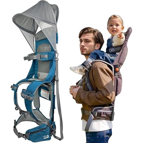 WIPHA Hiking Backpack Carrier,Lightweight Toddler Shoulder Carrier with Sun Shade, Saddle Toddler Backpack Carrier for Kids 6 Months to 4 Years Old
