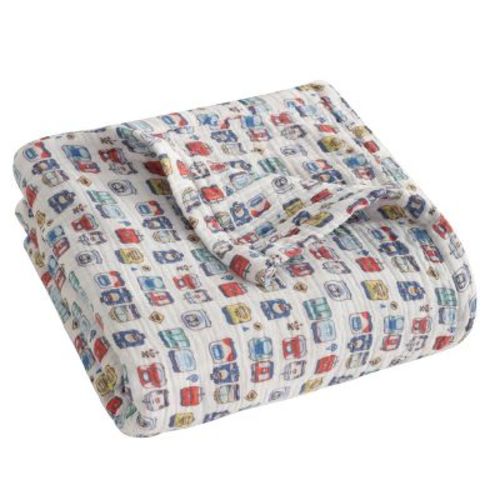 4-Layer Muslin Cotton Toddler Blanket, Soft & Skin-Friendly Swaddle Blanket for Nursery & Crib - NTBAY