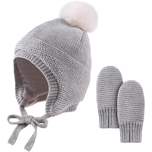 Basic Winter Baby Beanie Gloves 0-6M