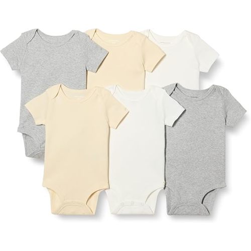 Amazon Essentials Unisex Babies' Short-Sleeve Bodysuits