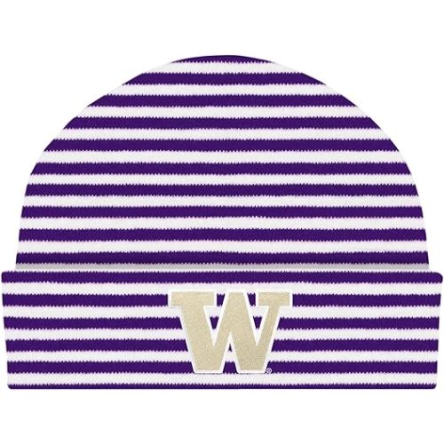 Creative Knitwear College Baby Striped Knit Cap - Team Logo, Multiple Colors for Baby Boys & Girls, (0-3 Months)