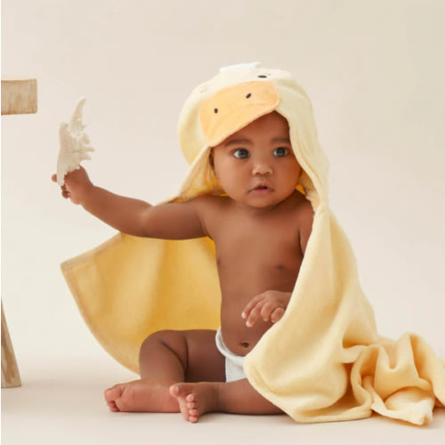 Yellow Duckie Hooded Baby Bath Wrap – Elegant Baby