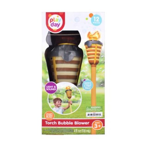 Play Day Torch Bubble Blower with Lights and Music, Children Ages 3+