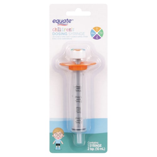 Equate Children's Medical Dosing Oral Syringe, Plastic, 2 Tsp Capacity