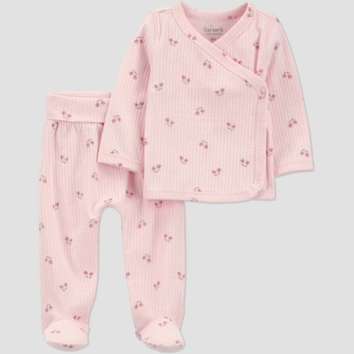 Carter's Just One You® Baby Girls' 2pc Floral Top and Bottom Set - Pink 3M