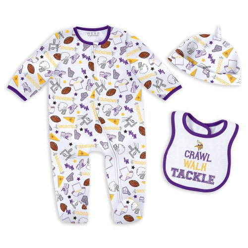 Newborn & Infant Minnesota Vikings WEAR by Erin Andrews Sleep & Play Set
