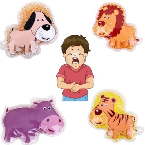 FOMI Hot Cold Kids Boo Boo Ice Packs | 4 Pack, Orange Scent | Animal Designed Compresses