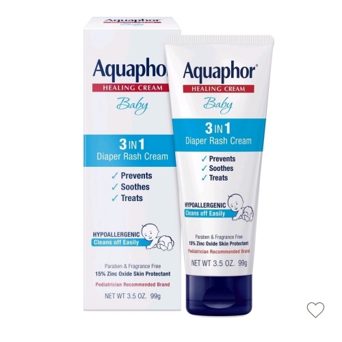 Aquaphor Baby 3-in-1 Diaper Rash Relief Cream - 3.5oz