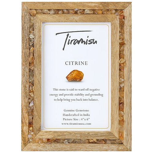 Citrine 4x6 Picture Frame - November birthstone