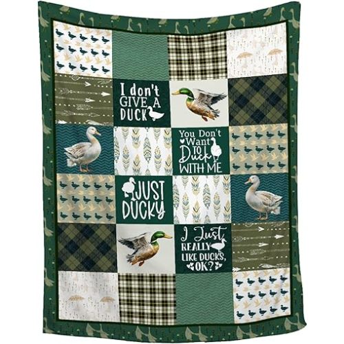 Mallard Duck Throw Blanket Ultra Soft Cozy Duck Animal Blankets for Toddler Women Men Cute Duck Blanket for Couch Bed Outdoor Duck Gifts for Duck Lovers 40"x50"for Kids/Child