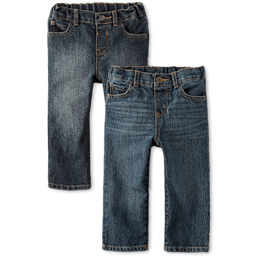 Baby And Toddler Boys Straight Jeans 2-Pack - Multi