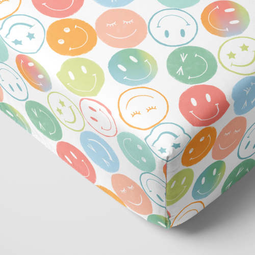Positive Vibes Fitted Crib Sheet