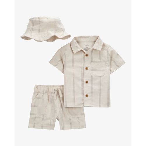 Baby 3-Piece Striped Little Short & Hat Set - Carter's | Carter's
