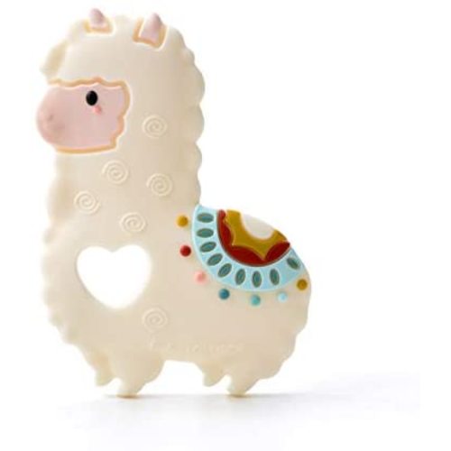 Loulou Lollipop Silicone Teether for Teething Baby Boy and Girl - Llama