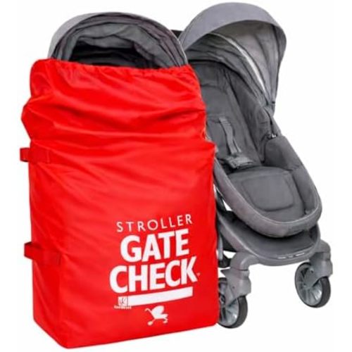 J.L. Childress Gate Check Travel Bag for Single & Double Strollers, Red