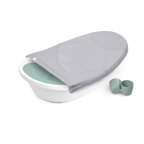 Ingenuity Room to Soak 4-in-1 Baby Bath Tub, Newborn to Toddler, Adjustable Full Coverage Sling, Supportive Seat, Includes 2 Pour & Rinse Cups, Easy Release Drain Plug, 0M+