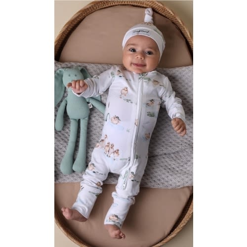 Duck Pond Organic Baby Snugglesuit Convertible Romper | Snuggle Hunny