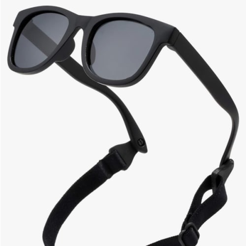 COASION Bendable Flexible Polarized Newborn Baby Sunglasses with Strap for Infant Boys Girls Age 0-12 Months CA8042