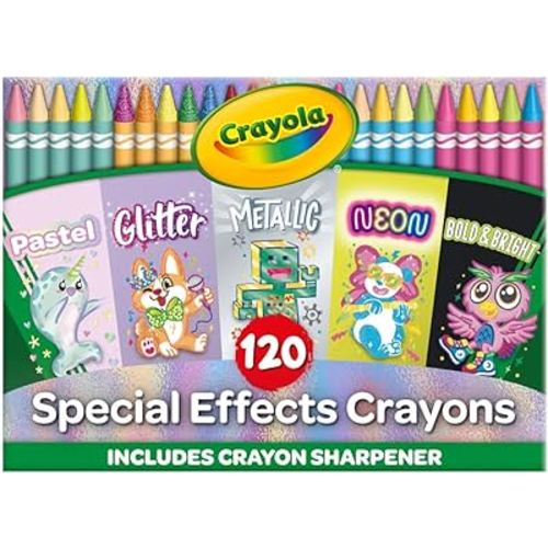 Crayola Crayons in Specialty Colors (120ct), Bulk Crayons for Kids, Back to School Supplies, Classroom Arts & Crafts [Amazon Exclusive]