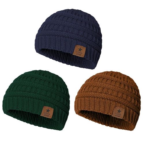 Durio Unisex Baby Beanie - Soft & Warm Knit Infant Winter Hat, Stretchy Cap Fit for Newborn to Toddler Girls Boys 6-36 Months