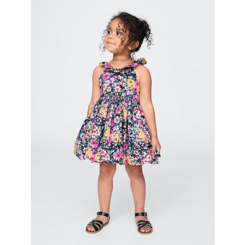 Baby & Toddler Ruffle-Neck Bubble Dress