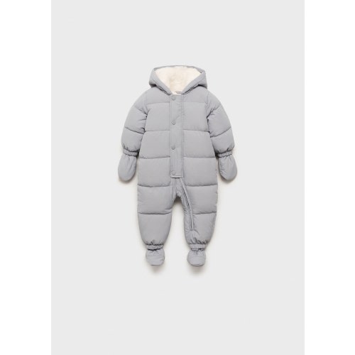 Fur-effect one piece suit - Baby | 3-6 Months | Grey
