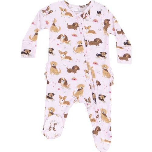 Best Friend Dogs Zip Footie, 0-3M