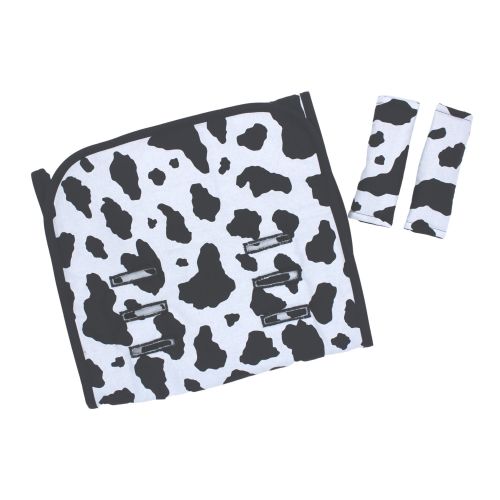 Universal Stroller Liner, Pram Liner, Black and White, Cow Print, Stroller Pad, Buggy Liner, Stroller Strap Covers