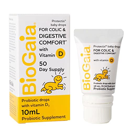 BioGaia Protectis Probiotics Drops with Vitamin D for Baby, Infants, Newborn and Kids Colic, Spit-Up, Constipation & Digestive Comfort, 10 ML, 0.34 oz, 1 Pack