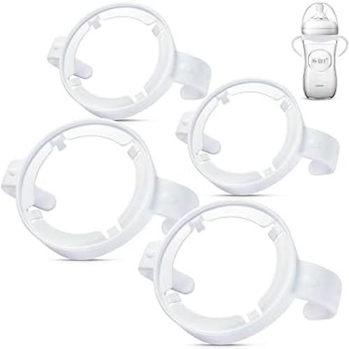 Baby Bottle Handles for Philips Avent Natural Baby Bottles, Compatible Avent Bottle Holder, 4 Count.