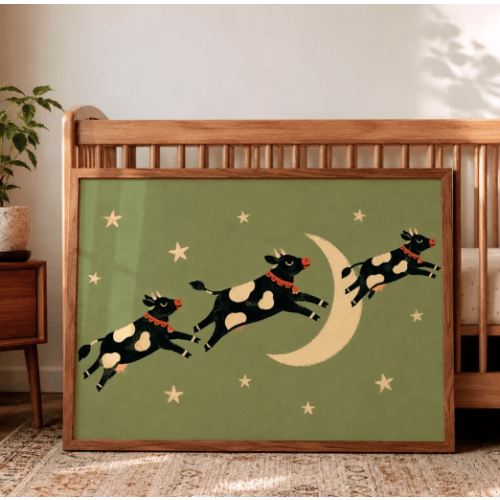 Cow Jumping Over the Moon Wall Art