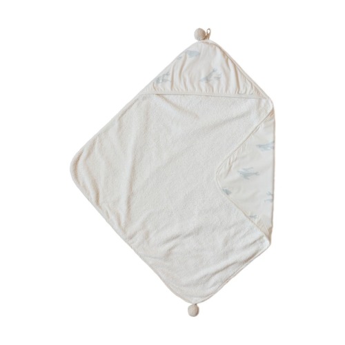 Follow Me Elephant Organic Cotton Hooded Towel