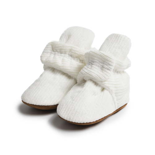 Bonario Baby Girls Boys Cotton Boots Newborn Winter Cozy Fleece Booties Infant Socks Shoes for 3-18 Months