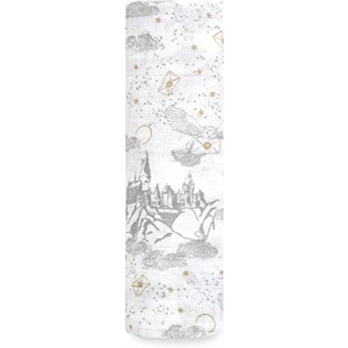 aden + anais Harry Potter Swaddle Blanket, Boutique Muslin Blankets for Girls & Boys, Baby Receiving Swaddles, Ideal Newborn & Infant Swaddling Set, Perfect Shower Gifts, Single, Harry Potter