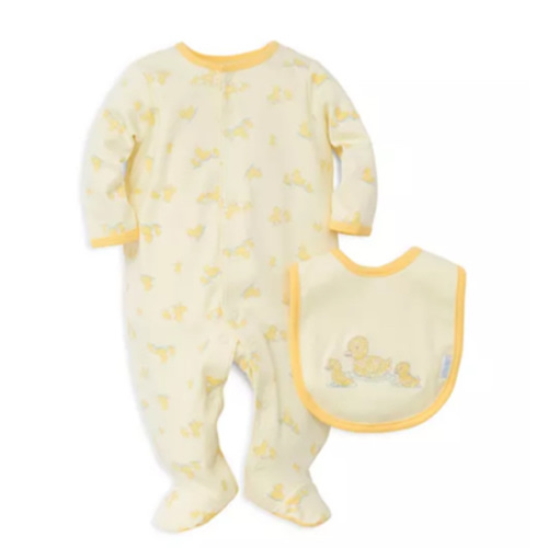 Unisex Little Ducks Footie & Bib Set - Baby
