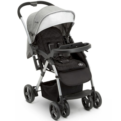 Jeep Unlimited Reversible Handle, Travel-Ready Stroller, Grey Tweed
