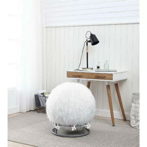 J&V TEXTILES Posture Fuzzy Exercise Yoga Ball Chair Set