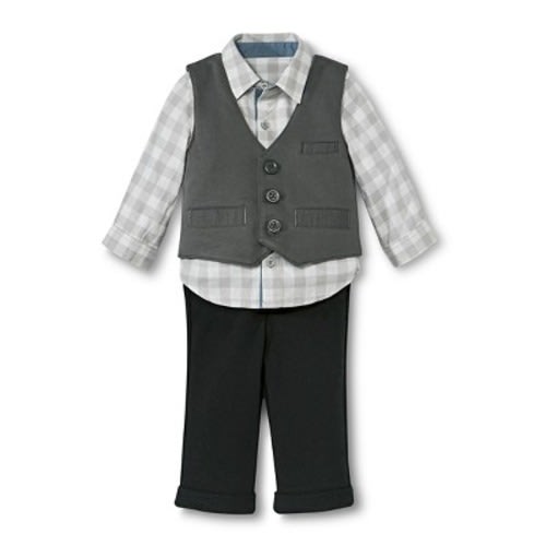 Cherokee® Newborn Toddler Boys Top And Bottom Sets - Radiant Gray 0-3 M