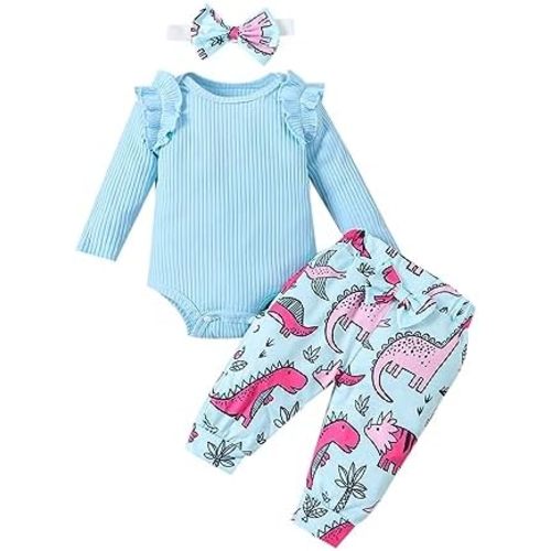 VINUOKER Preemie Newborn Baby Girls Outfits set long Sleeve Cotton Pants Sets Infant Fall Winter Clothes