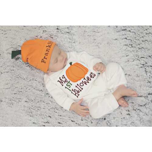 My First Halloween Outfit, Babies 1St Halloween, Newborn Halloween Outfit, Pumpkin Hat, My 1St Halloween, little pumpkin Outfit , Twins