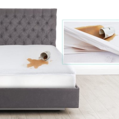 Nestl 100% Waterproof Mattress Protector Queen, Cotton Terry Bed Cover, Mattress Cover Fits Mattresses Up to 16 inch