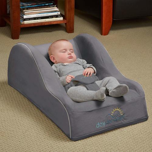 hiccapop Day Dreamer Sleeper Baby Lounger Seat for Infants - Travel Bed - Bassinet Alternative, Charcoal Gray