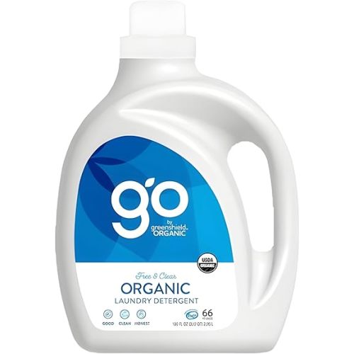 GO by greenshield Organic, USDA Certified Organic 100 oz. Laundry Detergent- Free & Clear