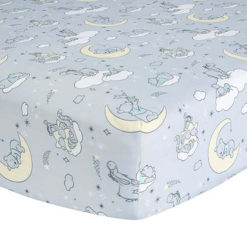 Disney Baby Cozy Friends Winnie the Pooh Gray Fitted Crib Sheet – Lambs & Ivy