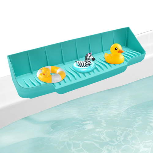 Splash Guard for Bathtub, Soft Silicone Foldable Tub Splash Guard Stopping Water Droplets from Splashing Suitable for Bathtubs and Sinks (Green)